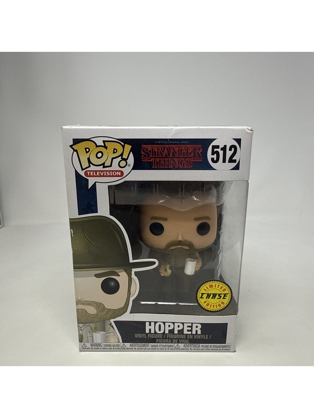 Funko Pop Stranger Things Hopper #512 Chase Limited Edition Vinyl Figure
